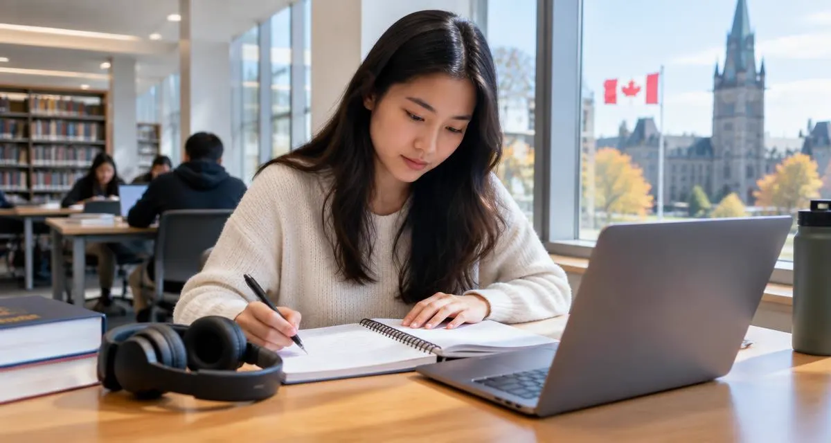International student preparing for IELTS General Training for a Canadian PGWP
